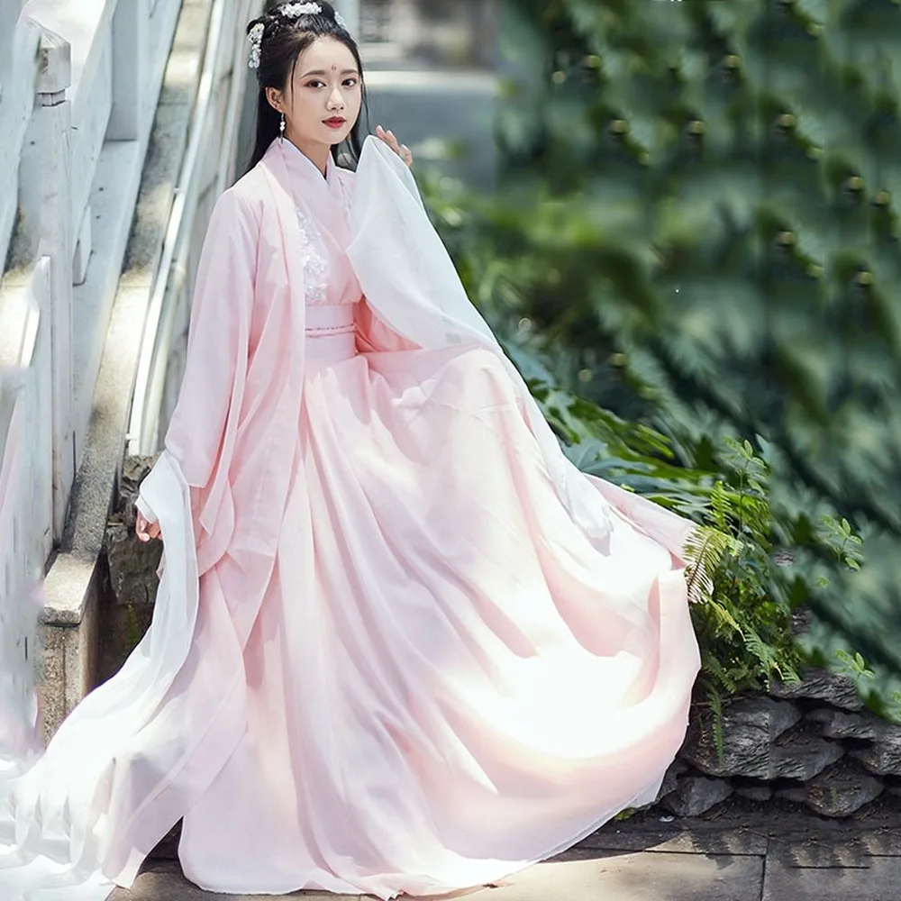 Китайский традиционный ханьфу платье для женщин в народном стиле танцевальных