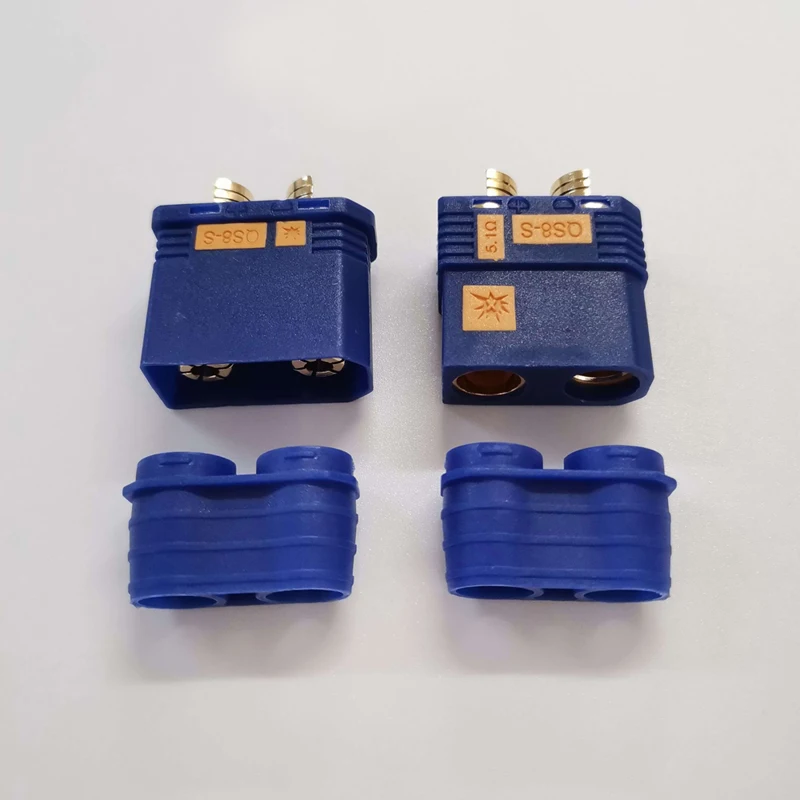 1 пара RC Drone Battery EC8 Anti-spark 8 мм Gold Banana коннектор QS8-S штепсельная вилка с защитной