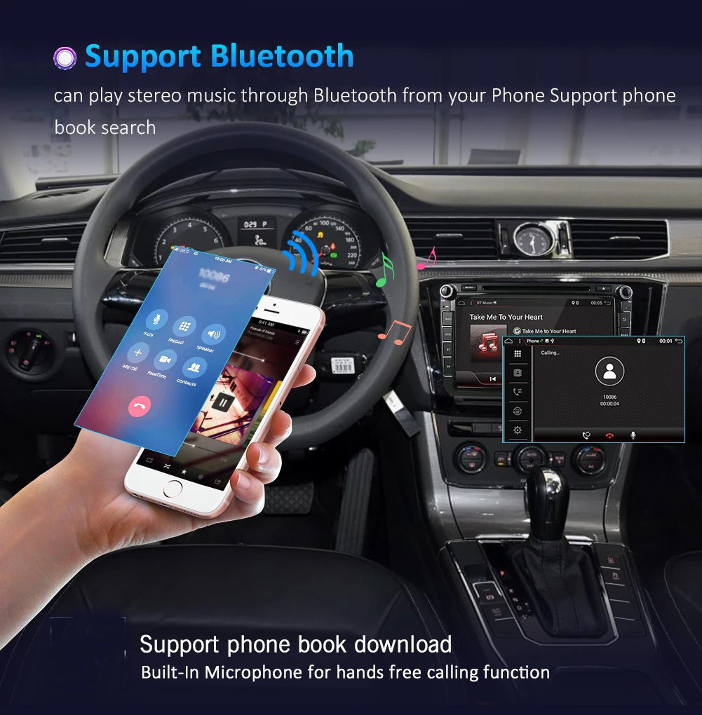 2 DIN Android 9,0 автомобильный DVD для Volkswagen GOLF MK5 MK6 PASSAT B6 POLO SKODA Fabia gps навигация Радио USB/SD PC Canbus карта 4+ 64G