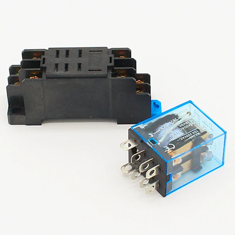 1 шт. РЕЛЕ 8 контактов розетки основы 5A DC12V DC24V AC110V AC240V силовое реле HH52P-L аксессуары