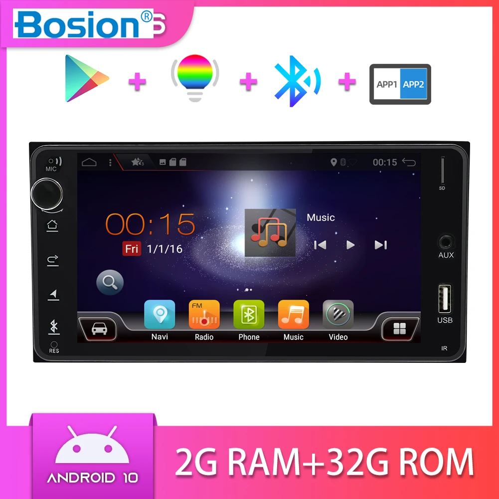 

Car radio Stereo Head unit GPS Navigation Android 10.0 For Toyota Hilux Camry Corolla Prado RAV4 Quad Core 2G+32G Bluetooth AUX