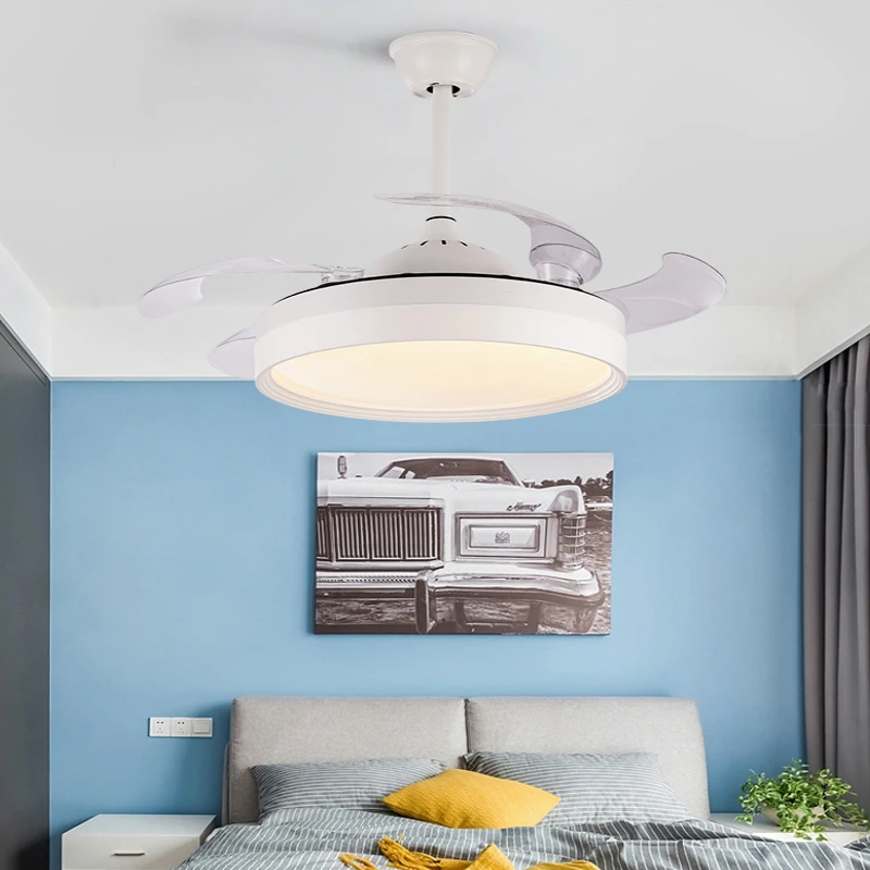 42-дюймовые невидимые потолочные вентиляторы с светильник кой и пультом