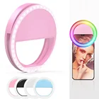 Кольцевой светильник для селфи с USB-зарядкой, портативный светильник для фото, с регулируемой яркостью, подходит для нанесения макияжа, подходит для iPhone 13