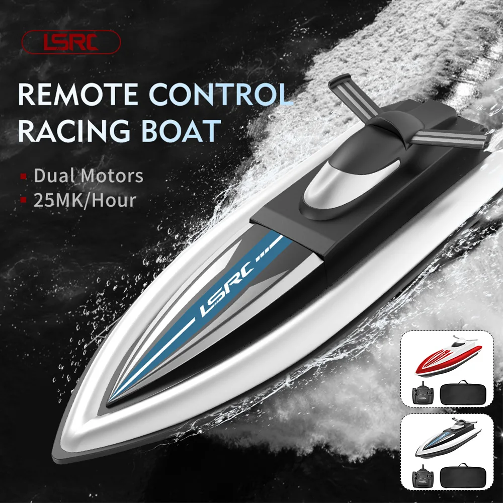 

RC Racing Boat LSRC-B8 2.4GHz RC High Speed Boat Pools and Lakes 4 Channels Remote Control Boat Kids RC Speedboat Toys