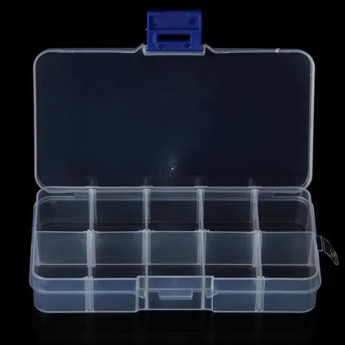 Pillbox Box 10 Removable Cases for Jewellery Fake Nails Pills Medicament | Дом и сад