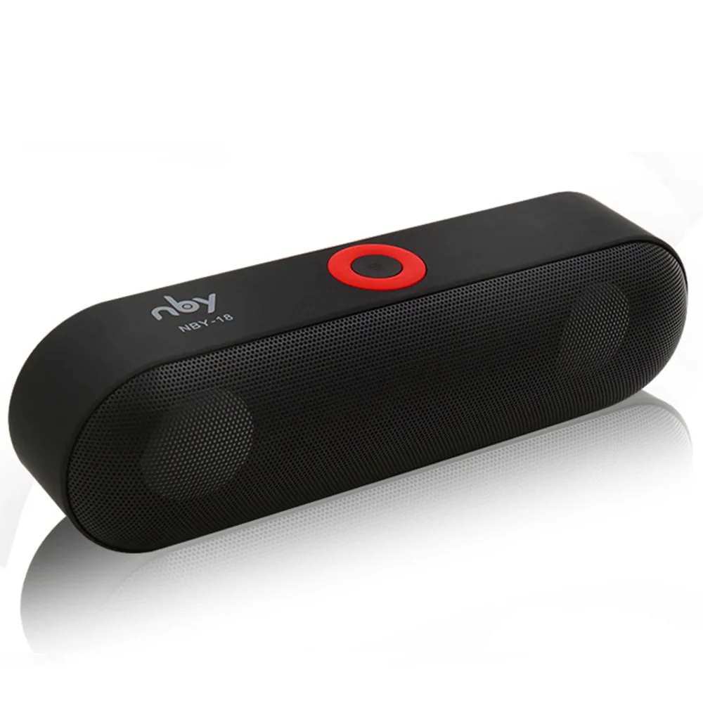 NBY18 мини портативный Bluetooth динамик fm-радио беспроводной динамик 3D стерео музыка объемный компьютер колонки поддержка TF AUX USB - Цвет: Black