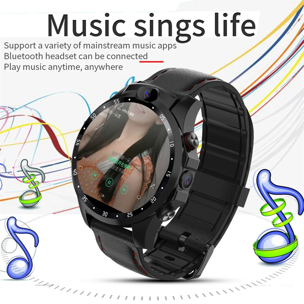 

V9A Android 7.1 Smart Watch 4G 3GB+32GB 1.56" Watch Dual 5MP Camera SIM Card Phone Call WiFi GPS Smartwatch Connect Android IOS