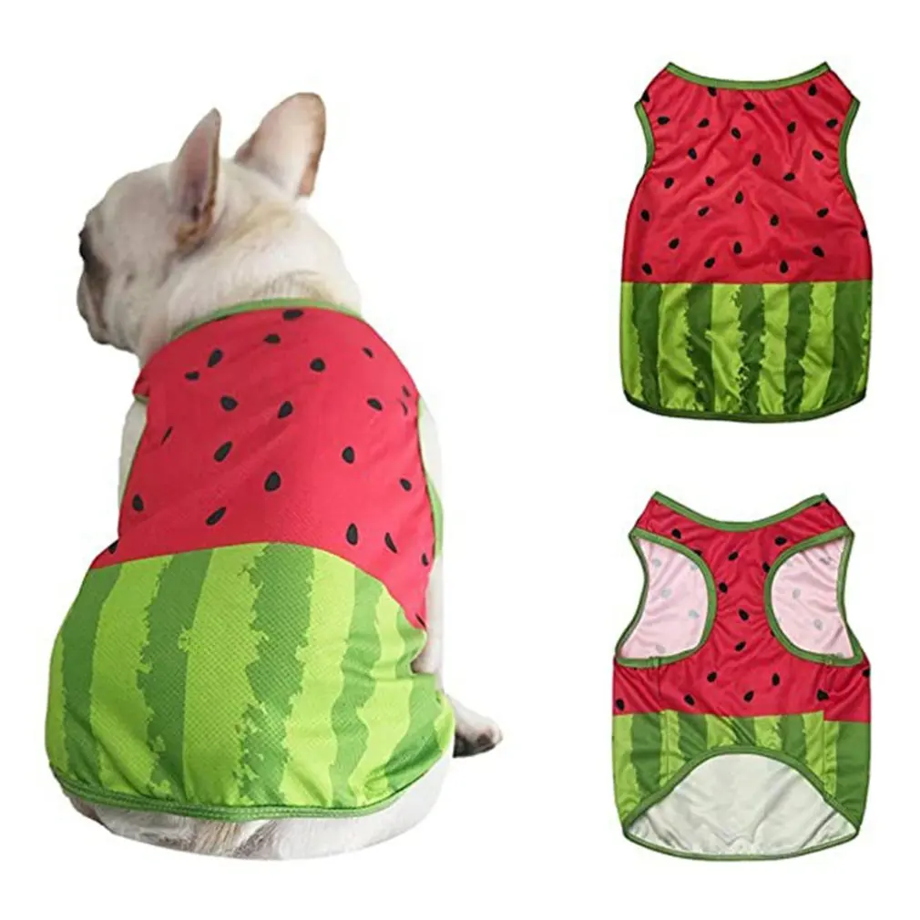 

Cute Pet Dog Watermelon Soft Dogs Vest Sports Cat Shirt Pet Clothing Spring Summer Cool Sweatshirt Coats