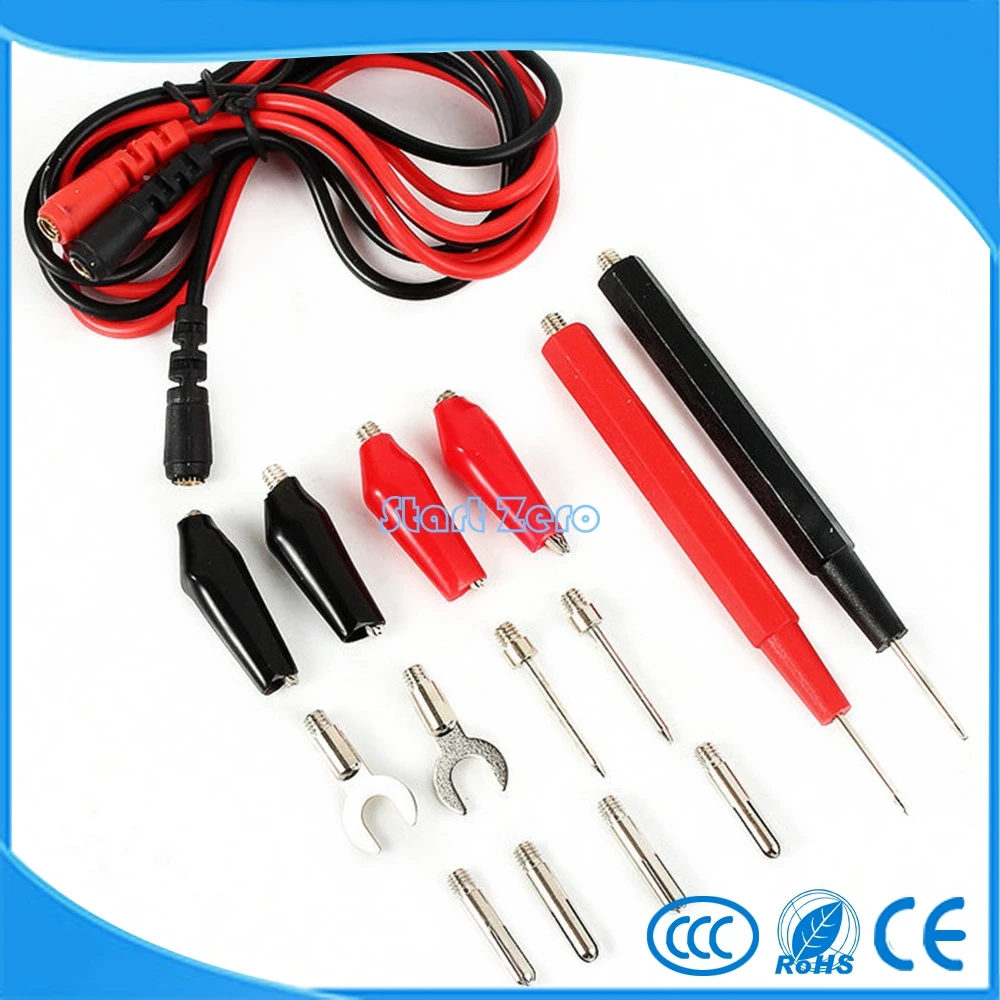 Многофункциональный цифровой мультиметр зонд Тестовый Кабель Зажим крокодил 1