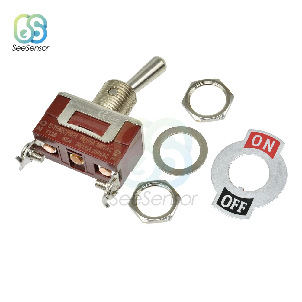 Миниатюрный переключатель с двумя/3/4/6/9 контактами 250 В 16 А ВКЛ./ВЫКЛ./ВКЛ./ВЫКЛ.-на