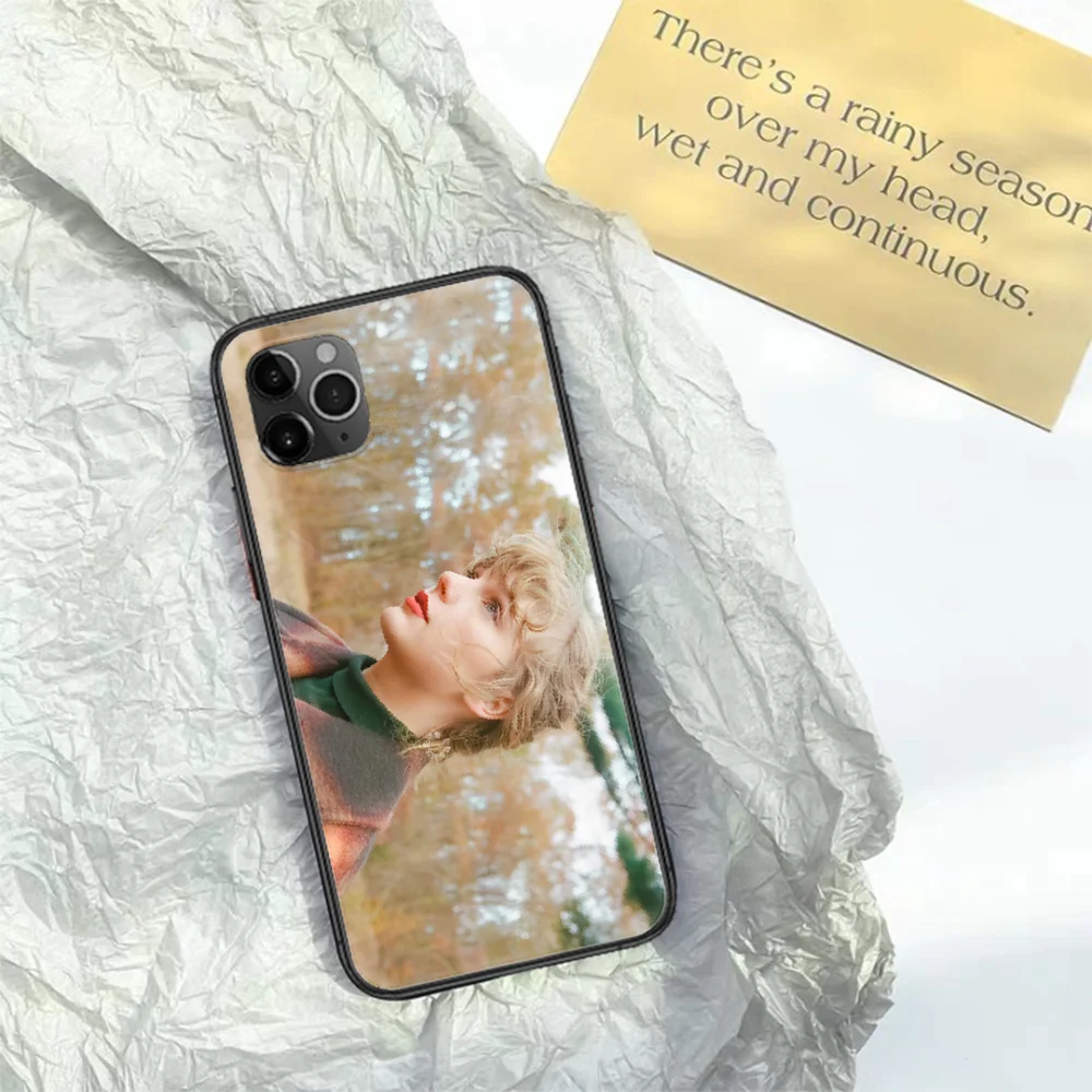 

Taylor Alison Swift Evermore Phone Case For Iphone 11 12 Mini PRO XR X XS MAX 6 6s 7 8 Plus 4 5 5s SE 2020 black Cell Trend