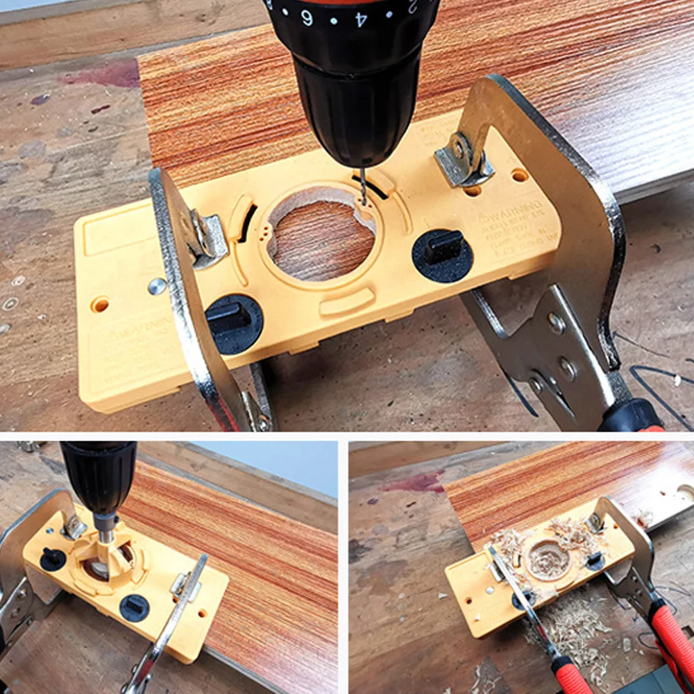 Набор направляющих для сверления комплект из 9 скрытых шарниров 35 мм столярных