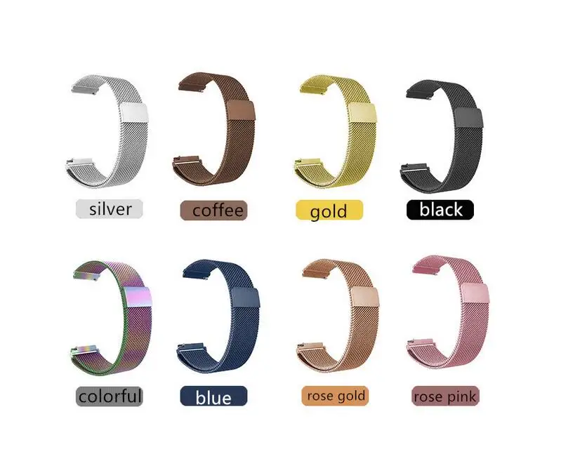 Миланская петля, ремешок для часов Amazfit Pace Bip Xiaomi Huami, ремешок из нержавеющей стали, Миланская полоса, Размер ремешка, ремешок 20 мм, 22 мм, ремешок