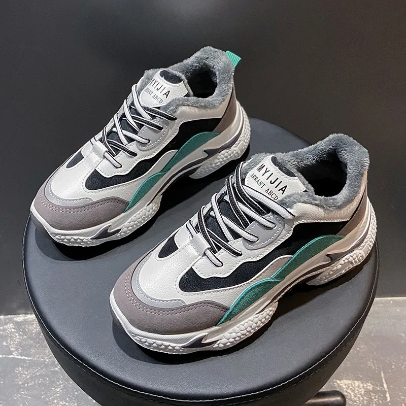 

Velvet Fur Winter Sneakers for Women Winter Warm Casual Shoes 2020 New Platform Sneakers Snow Shoes for Women Winter