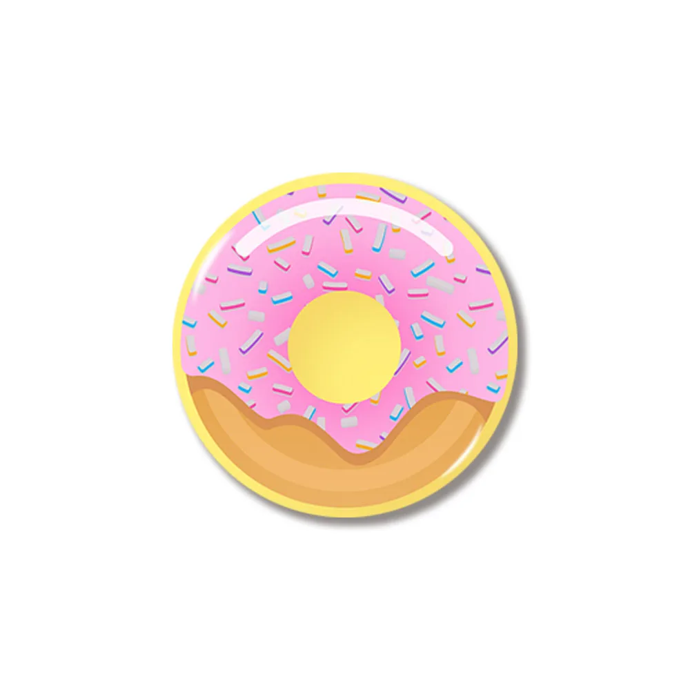 Lychee 3D стеклянный магнит в виде пончика круглая форма магниты на холодильник