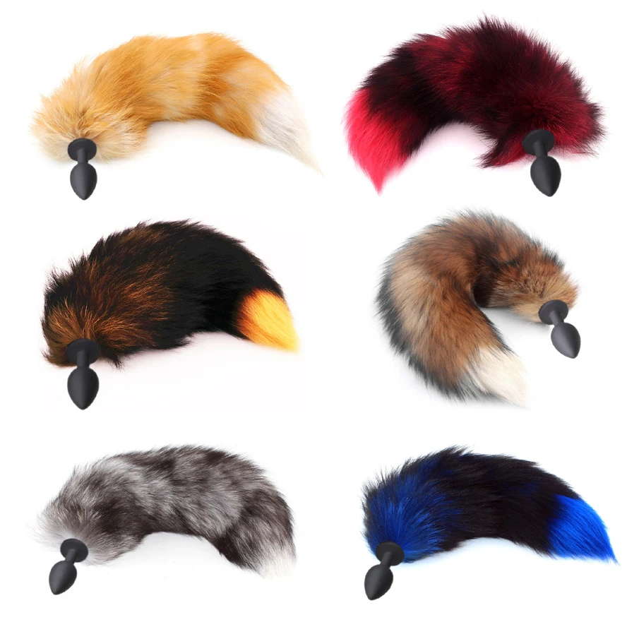 Fox Tails Anal Plug Silicone Anal Sex Toys Butt plug Sex Games Role play Cosplay Toys plug Drop Shipping