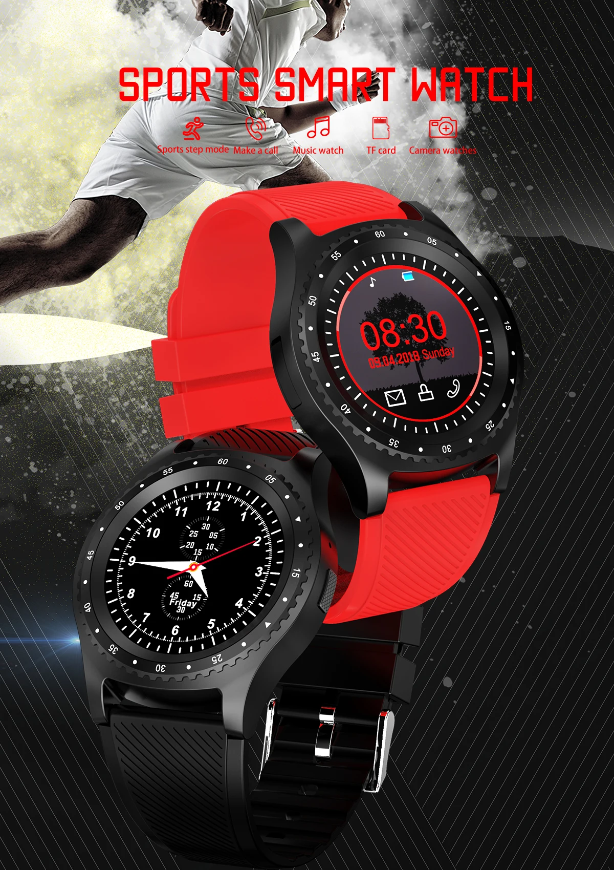 Умные часы Android SIM часы для мужчин с камерой Smartwatch Bluetooth умный Браслет спортивный браслет для Xiaomi телефон PK V8 DZ09