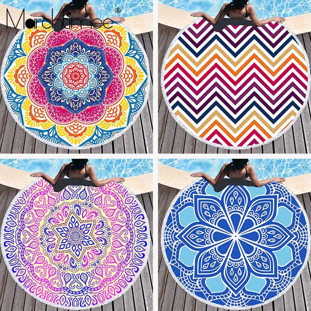 

Индийская Мандала чакра пляжное полотенце с бахромой Toalla МАНДАЛА ГОБЕЛЕН с защитой от солнечных лучей, Круглый прикрытие банное полотенце лотоса богемный Коврик для йоги