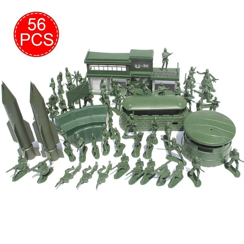

56 шт./компл. военная модель, игрушечный солдат, армейский мужской экшн-фигурки 5 см, Солдат Второй мировой войны, игрушечная настольная модел...