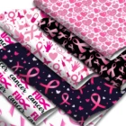 Розовые листы из искусственной кожи с рисунком рака груди, рулон синтетической кожи для самостоятельного изготовления сережек, бантов для волос