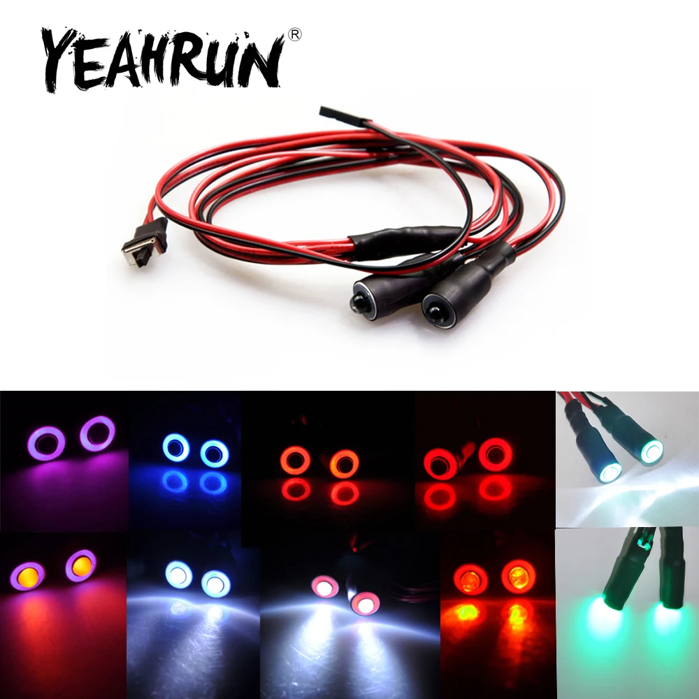 YEAHRUN светодиодный светильник с 4 2 v 6v набор головной фары для 1/10 RC модель