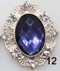 12 Ywxinxi Горячие 10 шт./lot25*30 металлический сплав стразы пряжка с плоской задней стороной для декорирования вестибюлей поделки Рождественские украшения аксессуары - Цвет: 12