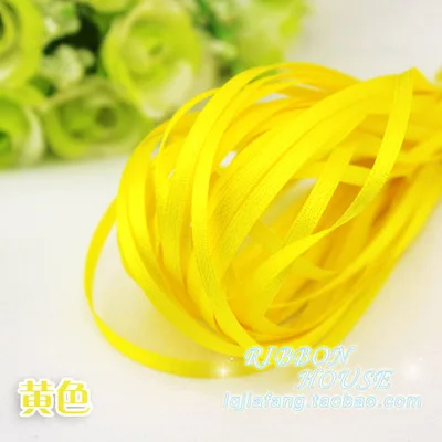 8 Yellow 30 видов цветов(20 м/лот) 1/"(3 мм) одинарная Свадебная атласная лента украшение подарок рождественские аксессуары DIY ленты - Цвет: 8 Yellow