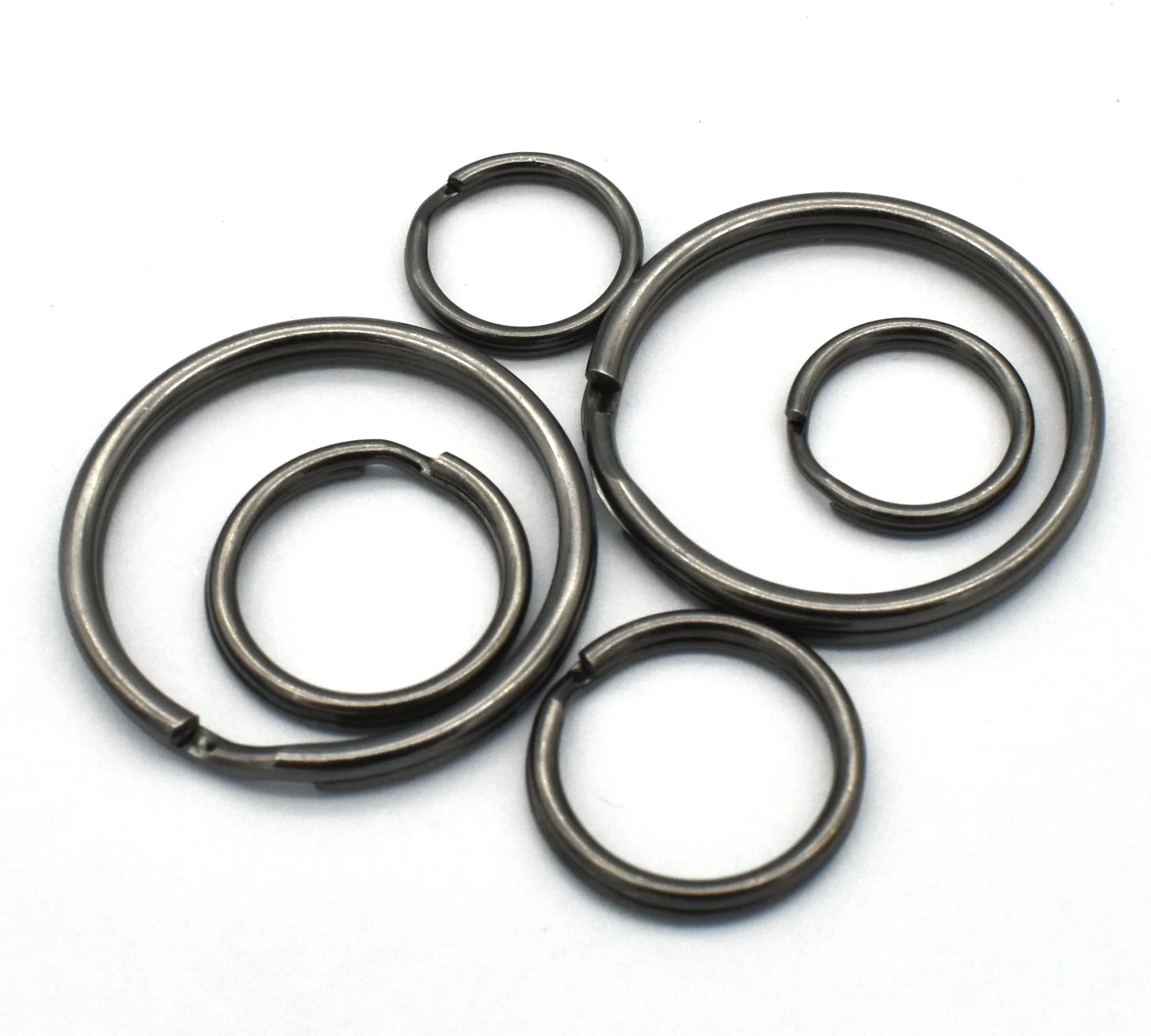 

100pcs Jump Ring Key Ring Split Ring Key Chain Round Ring Gunmetal Iron 12/15/25mm DIY Accessories Charm Jewelry Purse Hardware