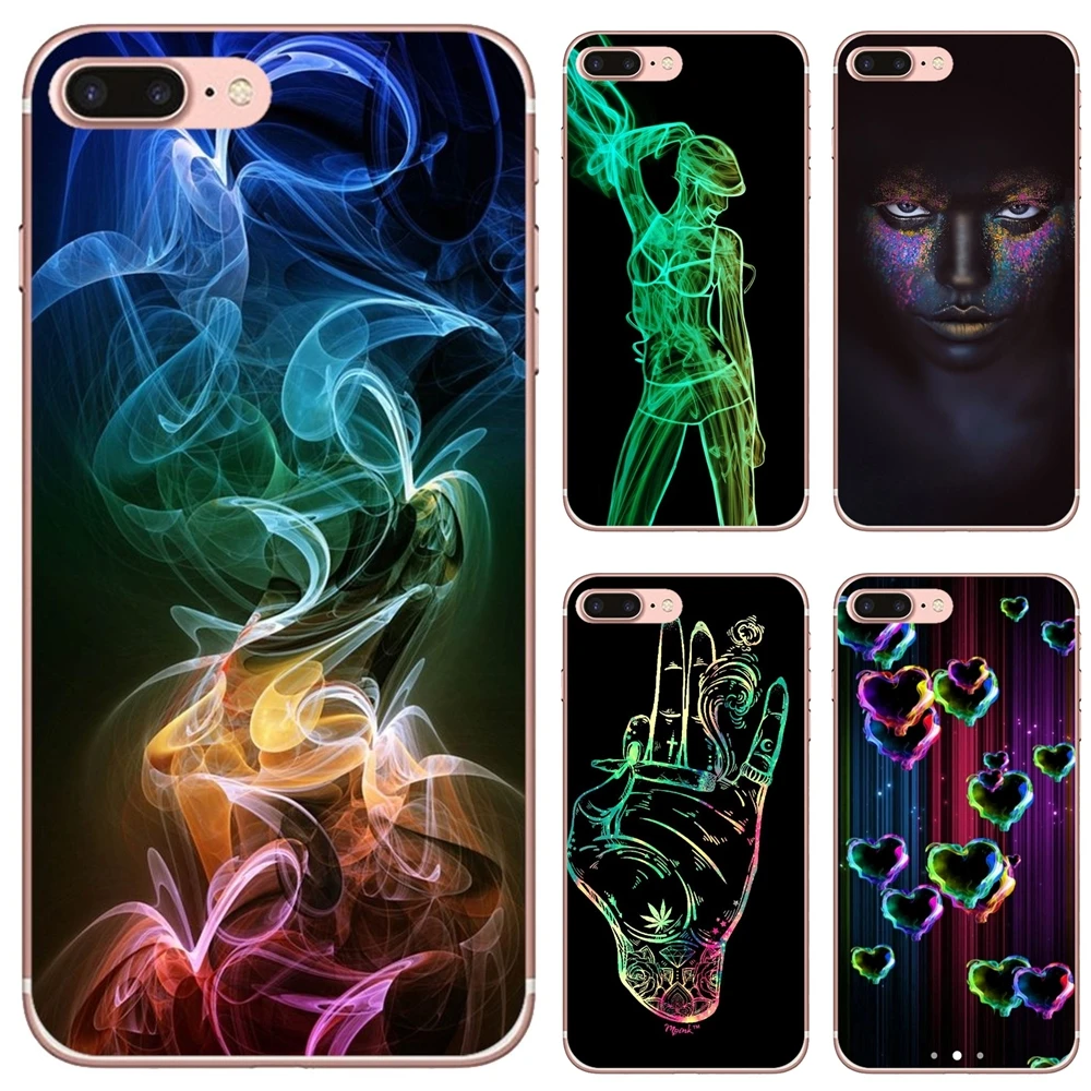 Мягкий чехол для телефона из ТПУ Xiaomi Redmi Note 10 10s 3S 4 4X 5 6 6A 7 8 8T 7A 9 9T 9s 9C 9A Pro неоновые 3d