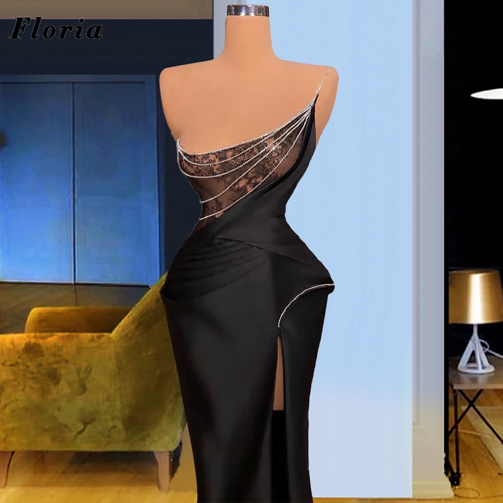 

Элегантный Дубай ювелирные Черные Длинные вечерние платья арабские платья для вечеринок 2021 Ближний Восток для малышек вечерний наряд плат...