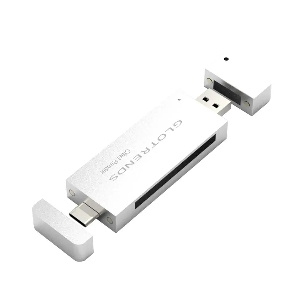 CFast кардридер 2 0 10 Гбит/с чип с USB C и портом A полностью алюминиевый чехол