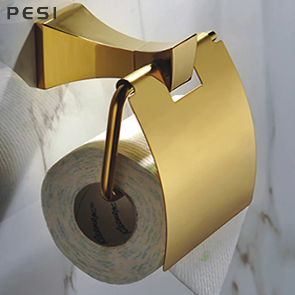 Набор аксессуаров для ванной комнаты Золотая вешалка полотенец держатель бумаги