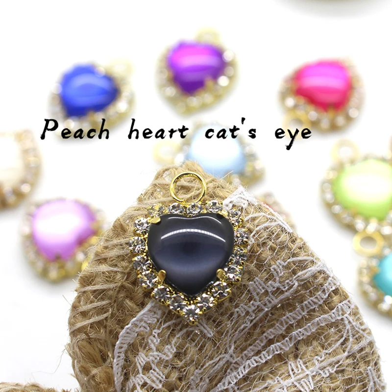 Высокое качество! 10 шт./компл. подвески украшения Стразы сердца ювелирные изделия