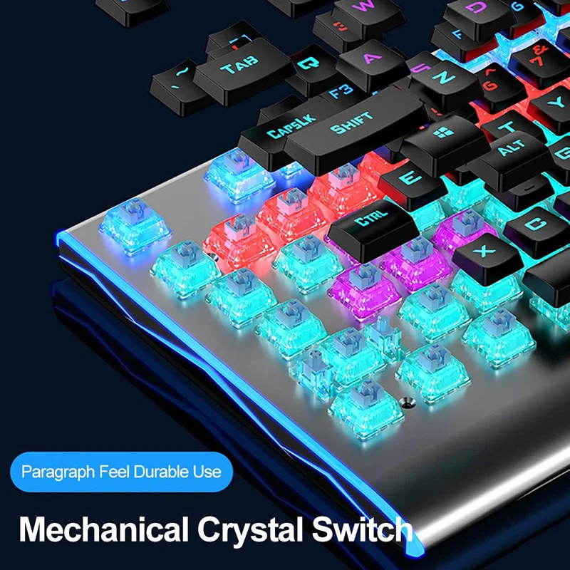 AULA F2099 Mechanical Keyboard RGB Wired USB 104 Keys Gaming Crystal Shaft Desktop Laptop Game | Компьютеры и офис