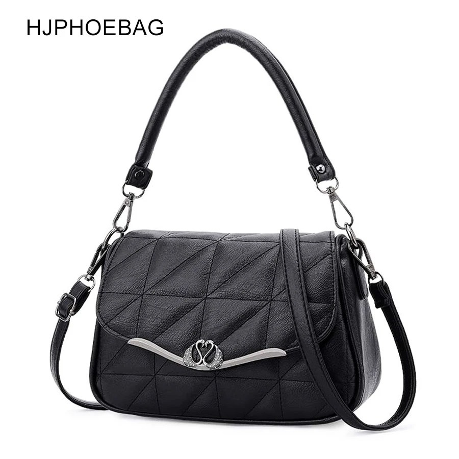 HJPHOEBAG женская сумка мессенджер кожаная клетчатая Новая модная через плечо из