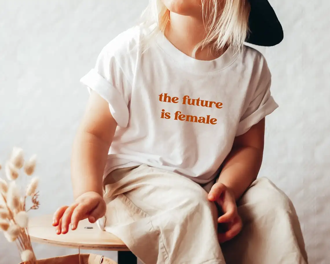 Camiseta de Hermana Grande, Camiseta de algod&oacute;n de verano, camiseta de apoyo para ni&ntilde;as, Mini camiseta feminista postiva, Camiseta de algod&oacute;n para ni&ntilde;as-5