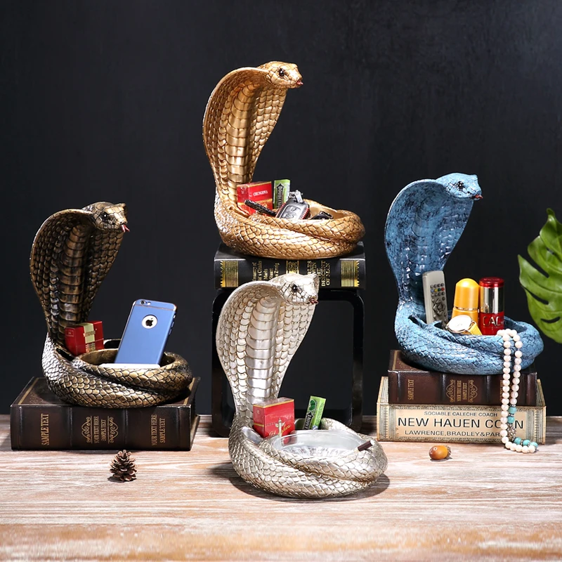 Европейская пепельница со змеиным узором стойка для хранения украшений