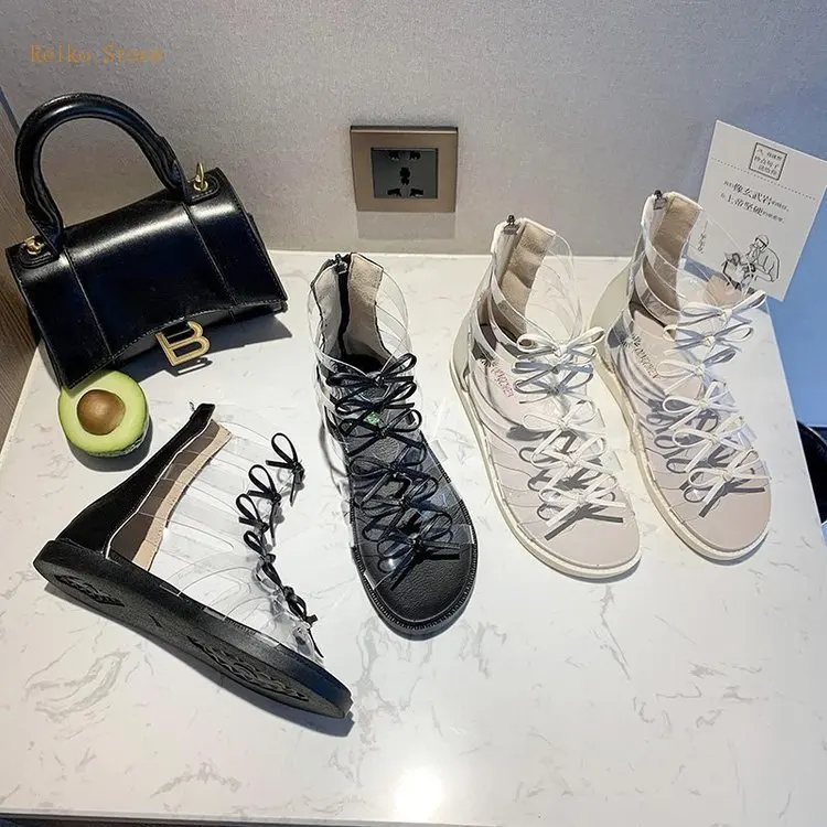 

Summer New Fashion Sandals Women's Shoes Spring Zipper Open Toe Ankle-Strap Buckle PU Shoes for Women Sandals Sandal Platform