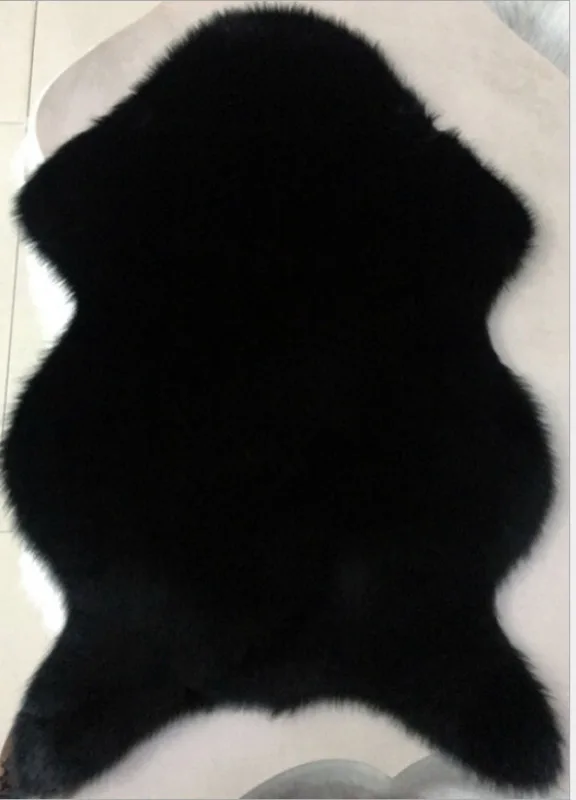 Новое поступление чехол для стула из искусственной овечьей кожи Теплый Ковер