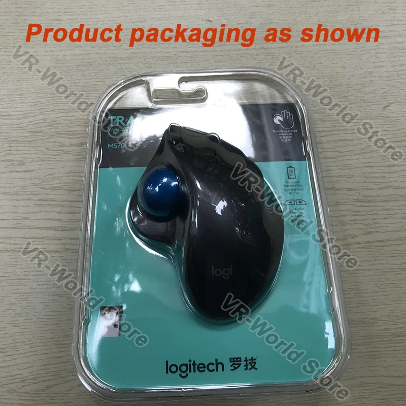 Мышь Logitech M570 с беспроводным оптическим трекболом 2 4G эргономичная мышь