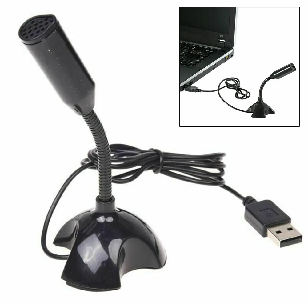 

Desktop USB Microphone Computer Laptop Mini Microphone Flexible Tube Neck Adjustable PC Mic For Skype Live Streaming Gaming