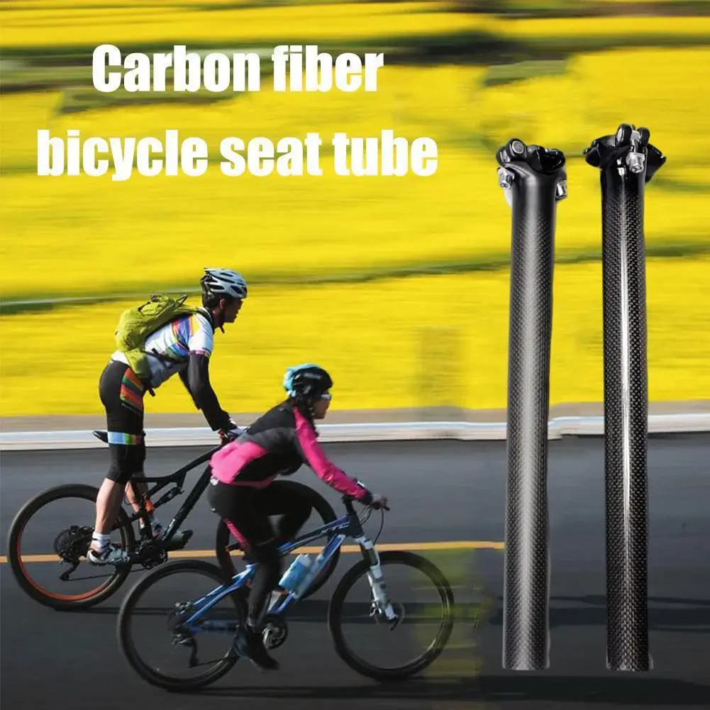 

Bicycle Seat Tube Carbon Fiber Material Ultra-light Mountain Bike Straight Seat Seat Tube Dead 27.2/31.6 Seat Fly Tube Post Q8H1
