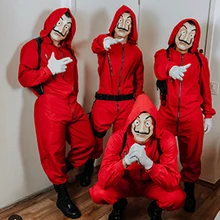 Salvador Dali Movie Costume Money Heist The House of Paper La Casa De Papel Cosplay Halloween Party Costumes with Face Mask