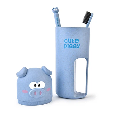 Милый набор зубных щеток портативная зубная щетка чашка для мытья туалетные