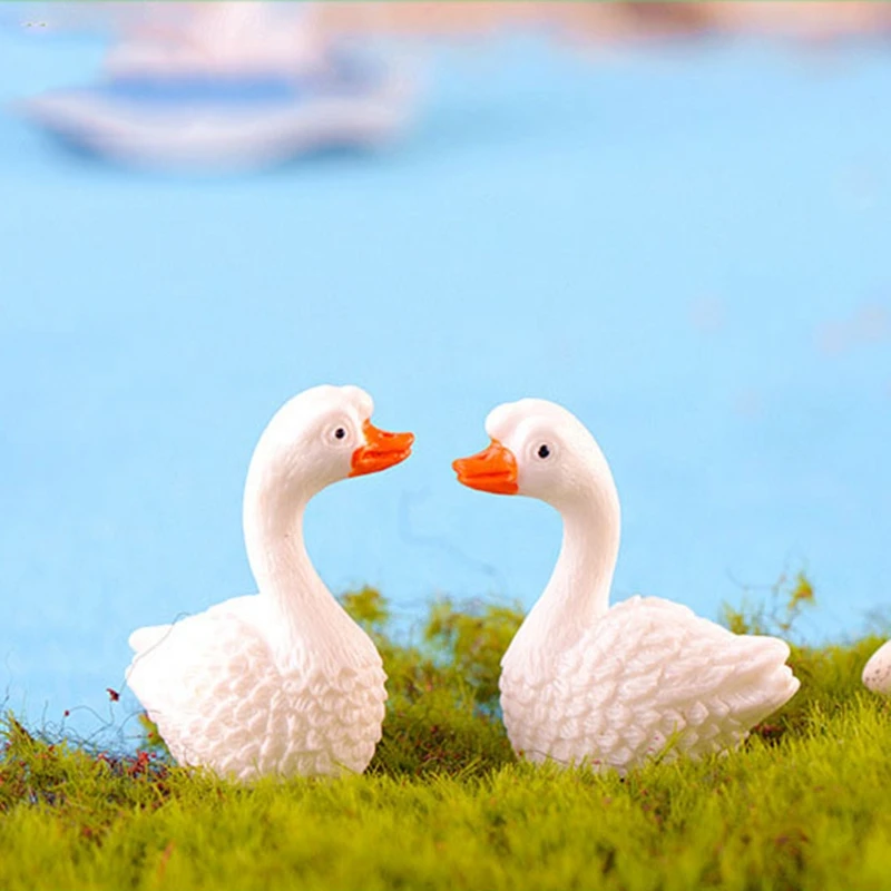 Смолы лебедь украшения мох микро бонсай для пейзажа аквариума ландшафтный