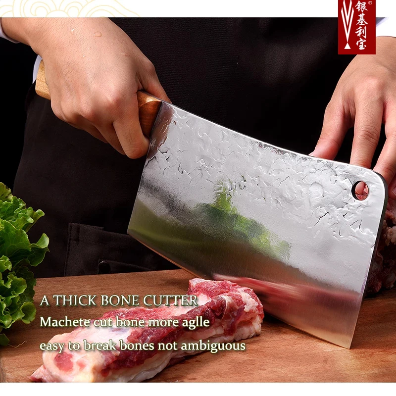 Hож Cutelo Hожи Kухонные ножи мясника кованый стальной нож для костей китайский резак