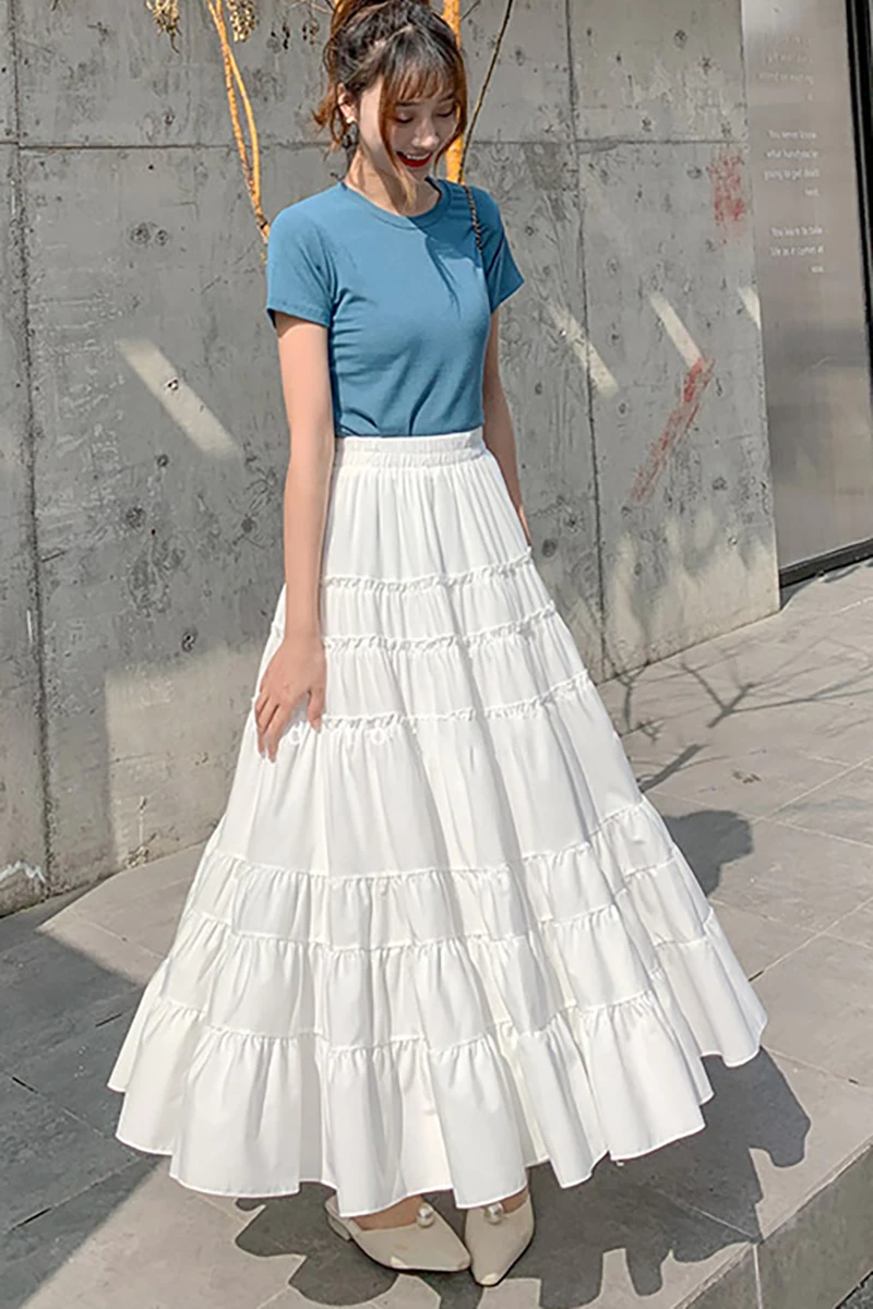 Женская плиссированная юбка Fy2139 весенняя летняя осенняя повседневная