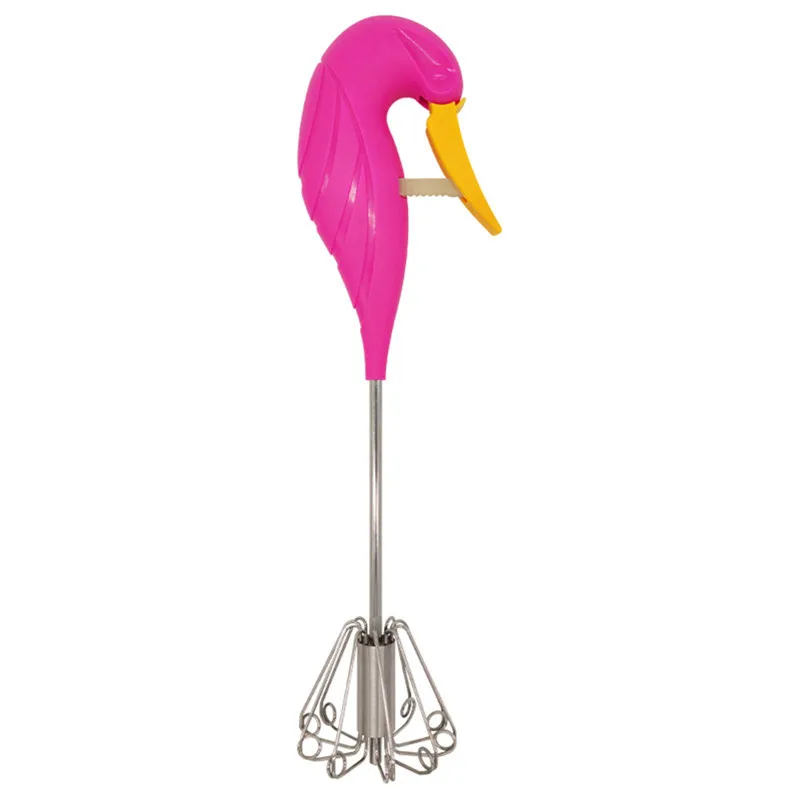 

Kitchen Semi-automatic Mixer Stainless Steel Egg Beater Swan Self Turning Manual Egg Silicone Whisk Cooking Tools Baking