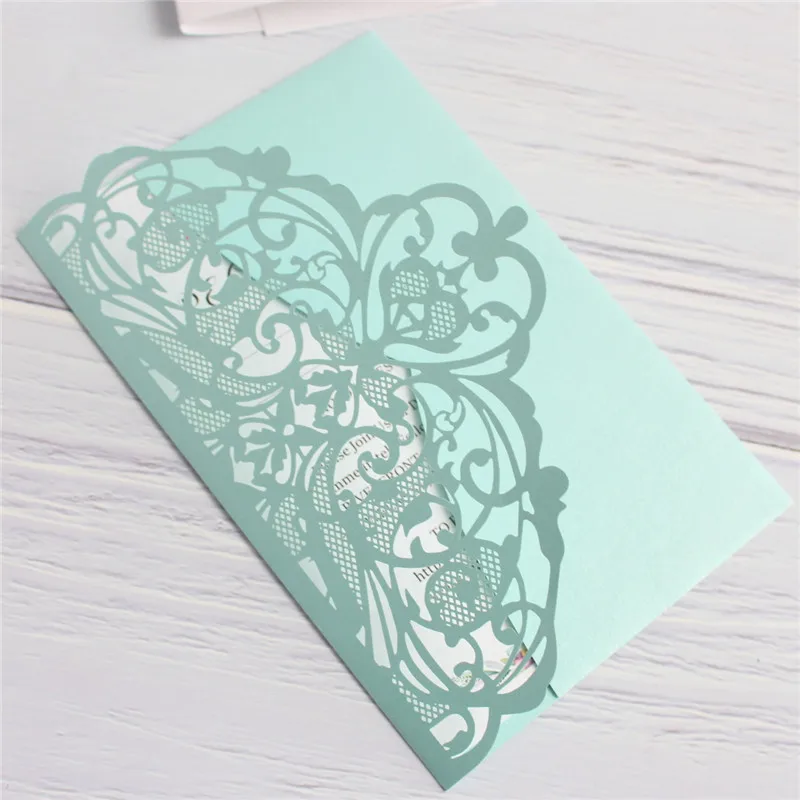 Приглашения на свадьбу день рождения Tiffanyblue карманные приглашения