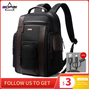 Рюкзак мужской под ноутбук BOPAI, водонепроницаемый, с защитой от кражи